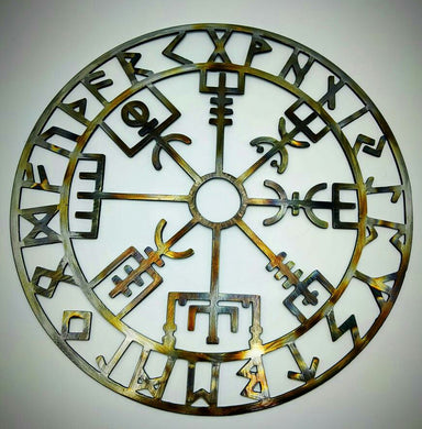 Heavy Gauge Nordic Compass, Metal Art local pick up