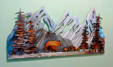 Bear Scene Metal art