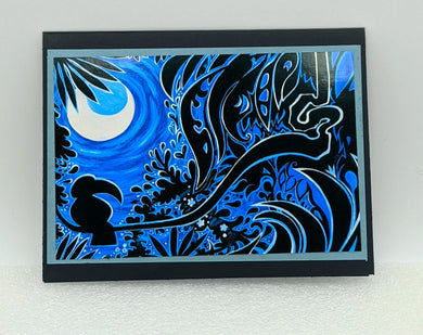 Jungle Moon- Acrylic Paint Print  Card of Vancouver Island - Wildlycreative
