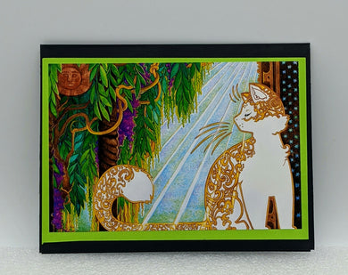 Jewel Cat - Acrylic Paint Print  Card of Vancouver Island - Wildlycreative