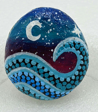 Tropical Wave  Wave Painted Rock  - Wildlycreative