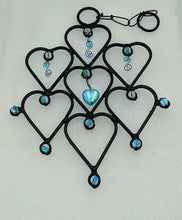 Load image into Gallery viewer, Heart,  Aqua Aura Quartz, Sun Catcher-Local Pick Up