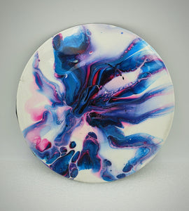 Acrylic Flow Art on vinyl, Resin Coated -  local pick up