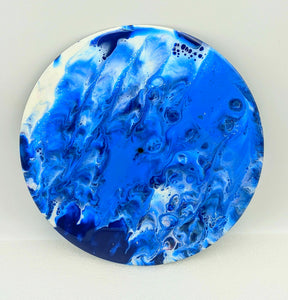 Acrylic Flow Art on vinyl, Resin Coated -  local pick up