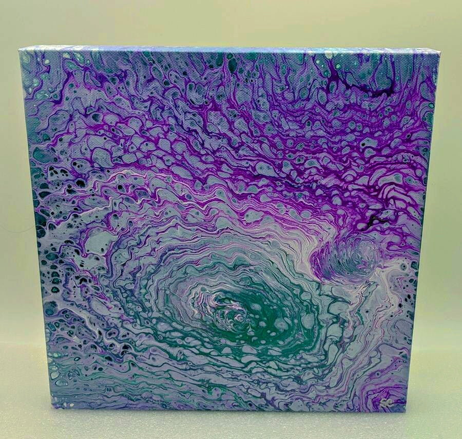 The Vortex , Acrylic pour canvas wall art local pick up