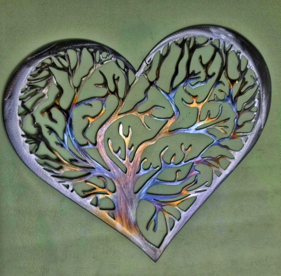 Heart Tree of Life - Metal Art-Local pick up