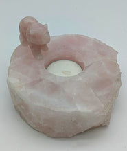 Load image into Gallery viewer, Rose Quartz Bear, Candle holder