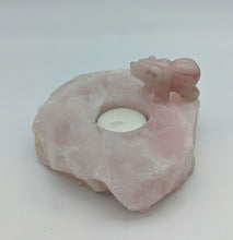 Load image into Gallery viewer, Rose Quartz Bear, Candle holder