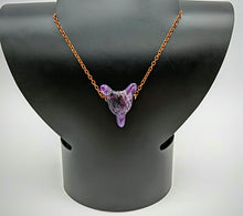 Load image into Gallery viewer, Amethyst Wolf, Copper Necklace- Echo of a Stone