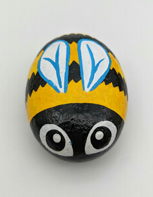 Bee, Hand Painted Rock  - Wildlycreative