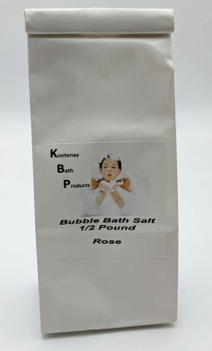 Rose Bubble bath salt 1/2 pound- Kootenay Bath Products - Local pick up