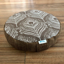 Load image into Gallery viewer, Small Brown Peacock Feather meditation Cushion local pick up