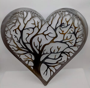 Heart Tree of Life - Metal Art-Local pick up