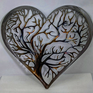 Heart Tree of Life - Metal Art-Local pick up