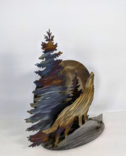 Load image into Gallery viewer, Wolf, 3 dimensional,Candle holder- Metal Art