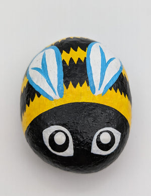 Bee, Hand Painted Rock  - Wildlycreative