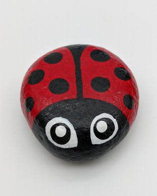 Ladybug, Hand Painted Rock  - Wildlycreative