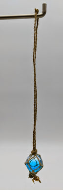 Netted, Glass Bobber with Moon charm - Siren Sea Glass