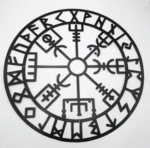 Load image into Gallery viewer, Black matte, Viking Compass -Metal Art