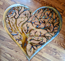 Load image into Gallery viewer, Large Tree of life in heart- Metal Art