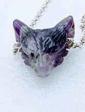 Load image into Gallery viewer, Amethyst Wolf, 24&quot; Necklace.