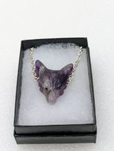 Load image into Gallery viewer, Amethyst Wolf, 24&quot; Necklace.