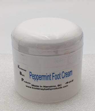 Peppermint Foot Cream - Kootenay Bath Products  Local pick up