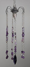 Load image into Gallery viewer, Chandelier, Sun Catcher with Lavender Aura Quartz &amp; Amethyst- Echo of a Stone