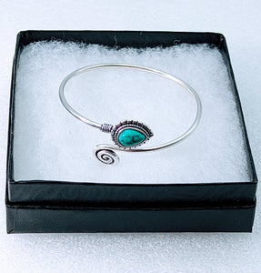 925 Sterling Silver, Tibetan Turquoise,Cuff bracelet