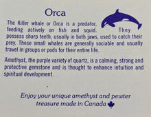 Load image into Gallery viewer, Orca on Amethyst chunk