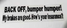Load image into Gallery viewer, Car Decal - Back of bumper humper
