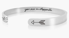 Load image into Gallery viewer, You are unstoppable, hidden inspirational message, Bracelet