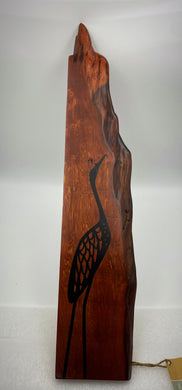 Heron wood art - by Duck Dreams