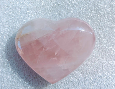 Rose Quartz heart( 32mm by 45mm by 12mm) - Echo of a Stone 