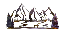 Load image into Gallery viewer, Wolf Pack Running Scene - Metal art local pick up