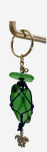 Load image into Gallery viewer, Netted, Sea glass, Turtle charm, Keychain - Siren Sea Glass