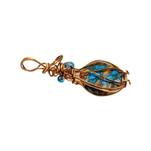 Load image into Gallery viewer, Oyster Copper Turquoise, Copper wrapped 2.4&quot; Pendant