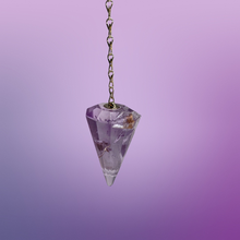 Load image into Gallery viewer, Amethyst Pendulum &amp; Dowsing kit