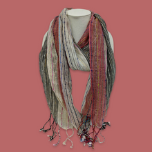 Load image into Gallery viewer, Beige with mixed colors Light cotton handmade shawl