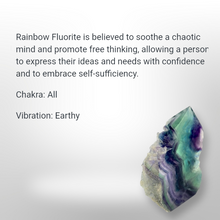 Load image into Gallery viewer, Rainbow fluorite, 30&quot; leather rope, Necklace - Echo of a stone