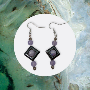 Hematite, Earrings -Echo of a Stone