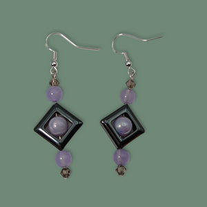 Hematite, Earrings -Echo of a Stone