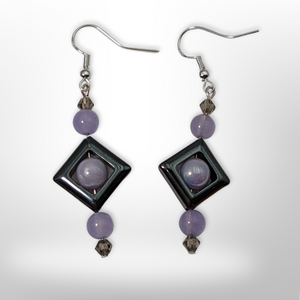 Hematite, Earrings -Echo of a Stone