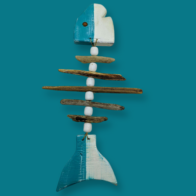 Driftwood Fish Mobile - Beach Pebbles