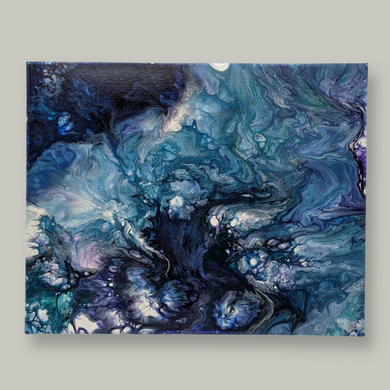 Snowcapped -Acrylic pour Sunday's are for Art