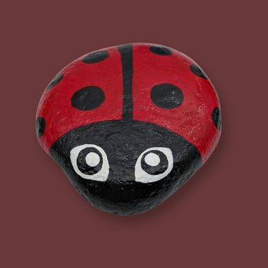 Ladybug, Hand Painted Rock  - Wildlycreative
