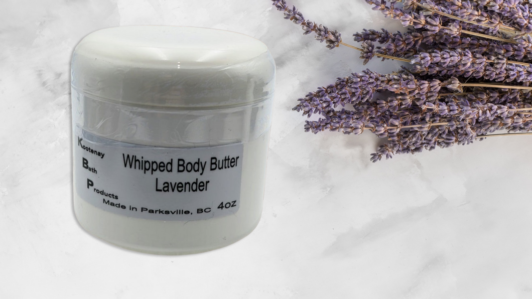 Lavender Whipped body butter 4oz - Kootenay Bath Products  local pick up