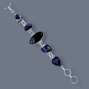 925 Sterling Silver, Amethyst  Bracelet.