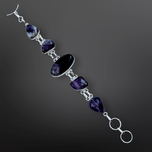 925 Sterling Silver, Amethyst  Bracelet.