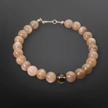 Load image into Gallery viewer, 925 Sterling Silver, Sunstone &amp; Smokey Quartz, Bracelet - Echo of a Stone